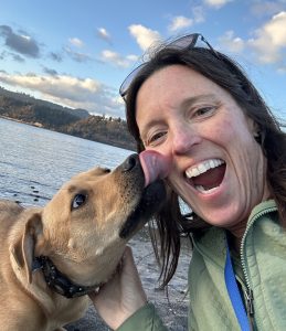 Laura Whiting with her dog